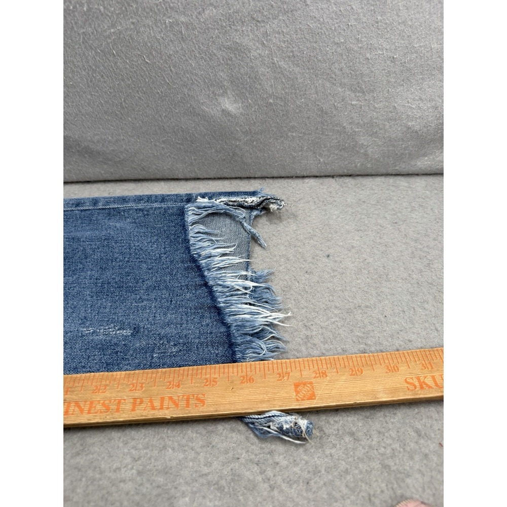 Liverpool Kennedy Straight Womens 4/27 Eco Blue Denim Cropped Frayed Hem Chic - Picture 7 of 14